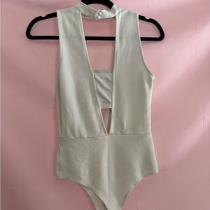 White Fashion Nova bodysuit